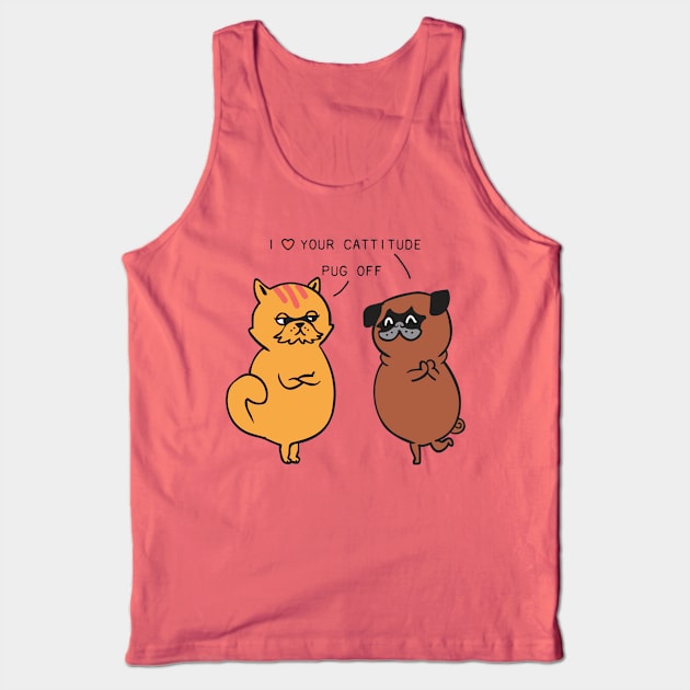 Cat attitude Tank Top by huebucket